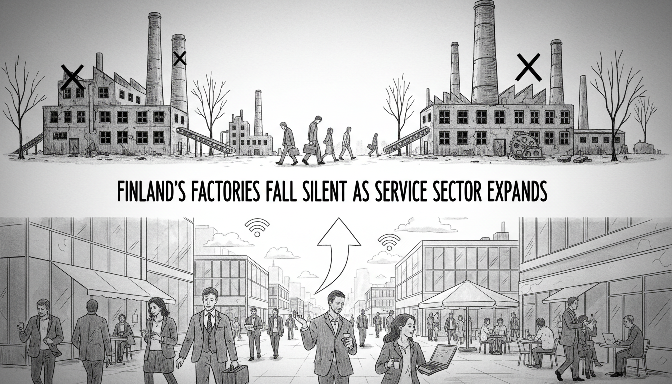 Finland's Factories Fall Silent as Service Sector Expands