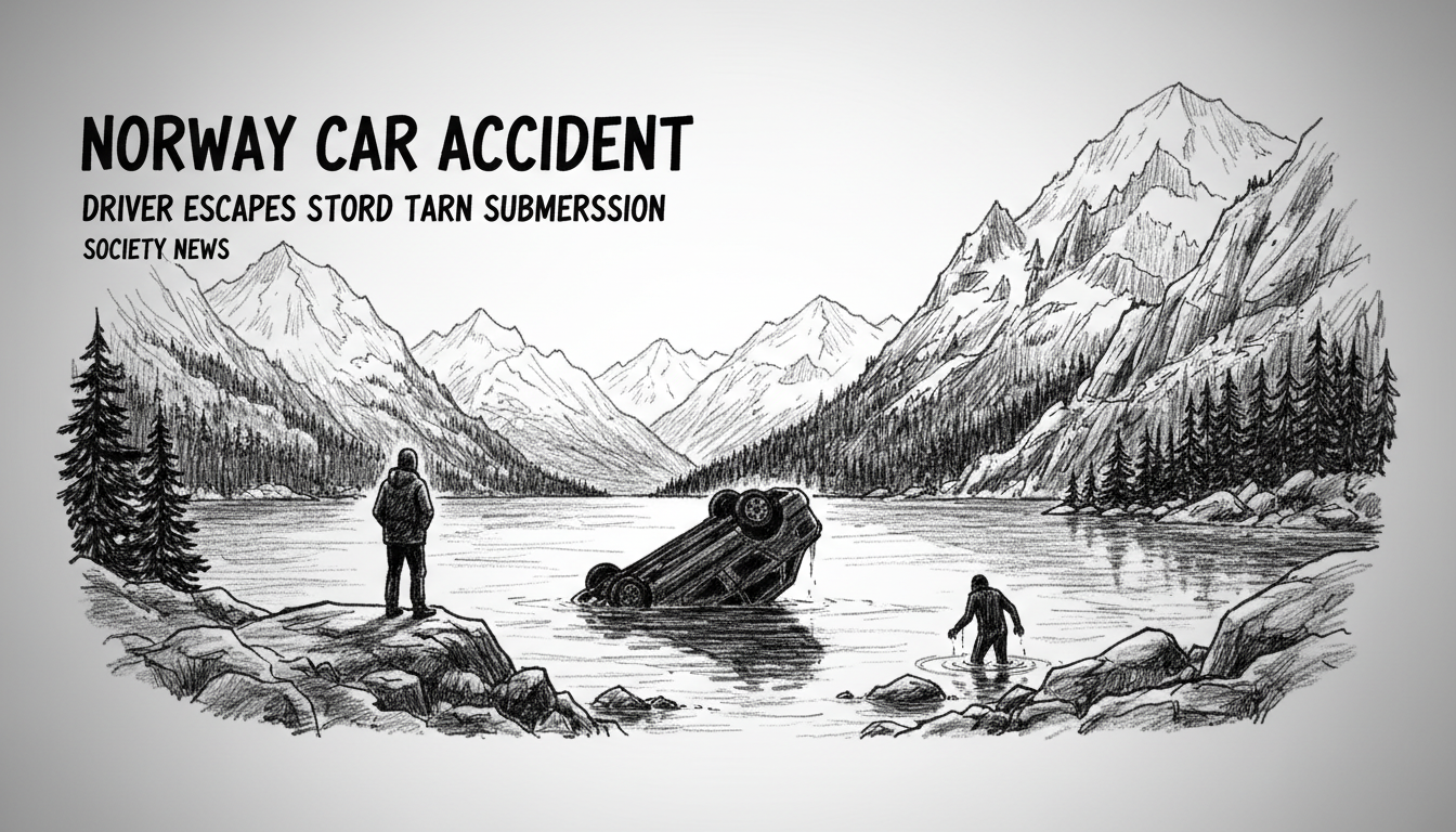 Norway Car Accident: Driver Escapes Stord Tarn Submersion