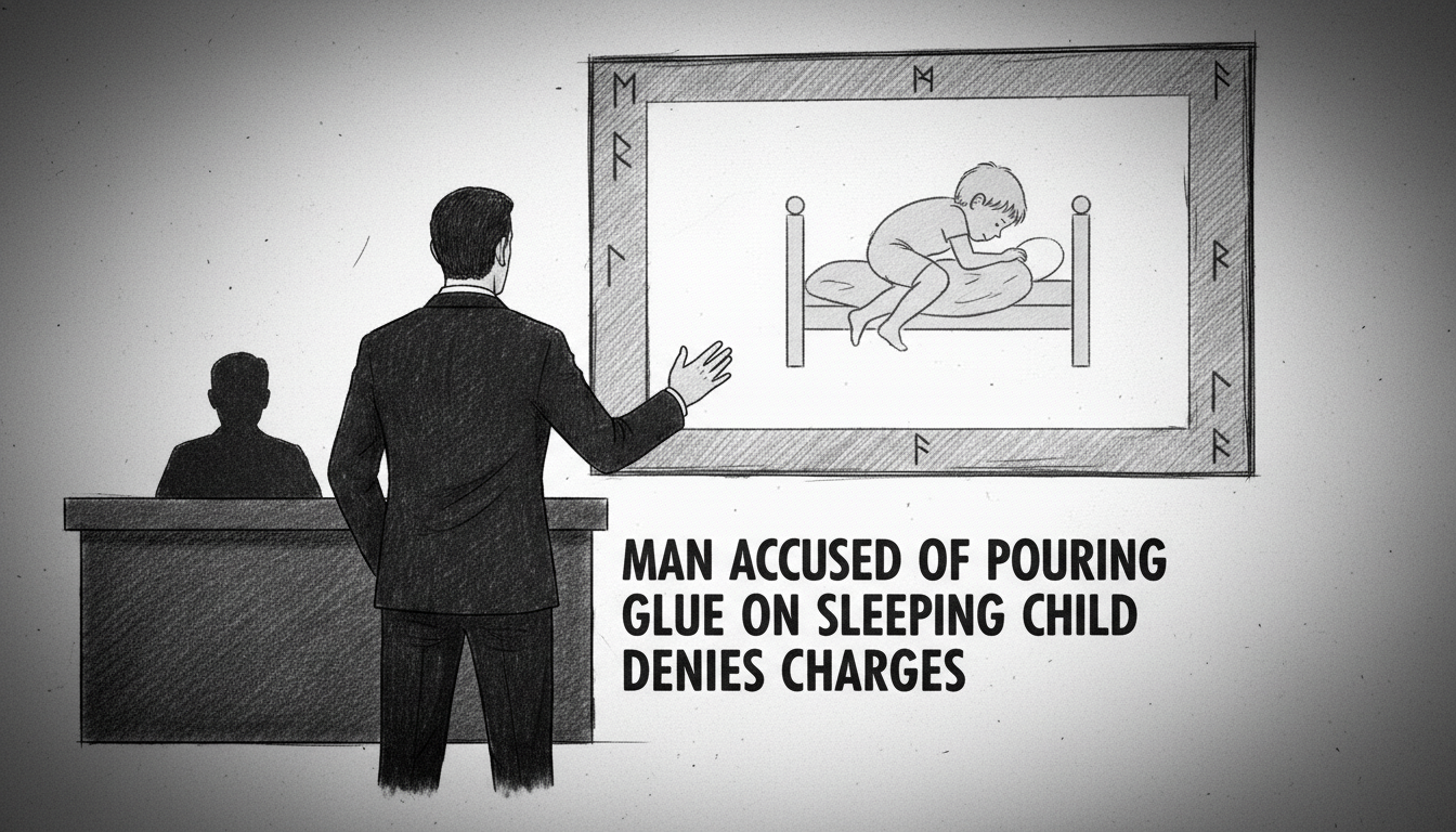 Man Accused of Pouring Glue on Sleeping Child Denies Charges