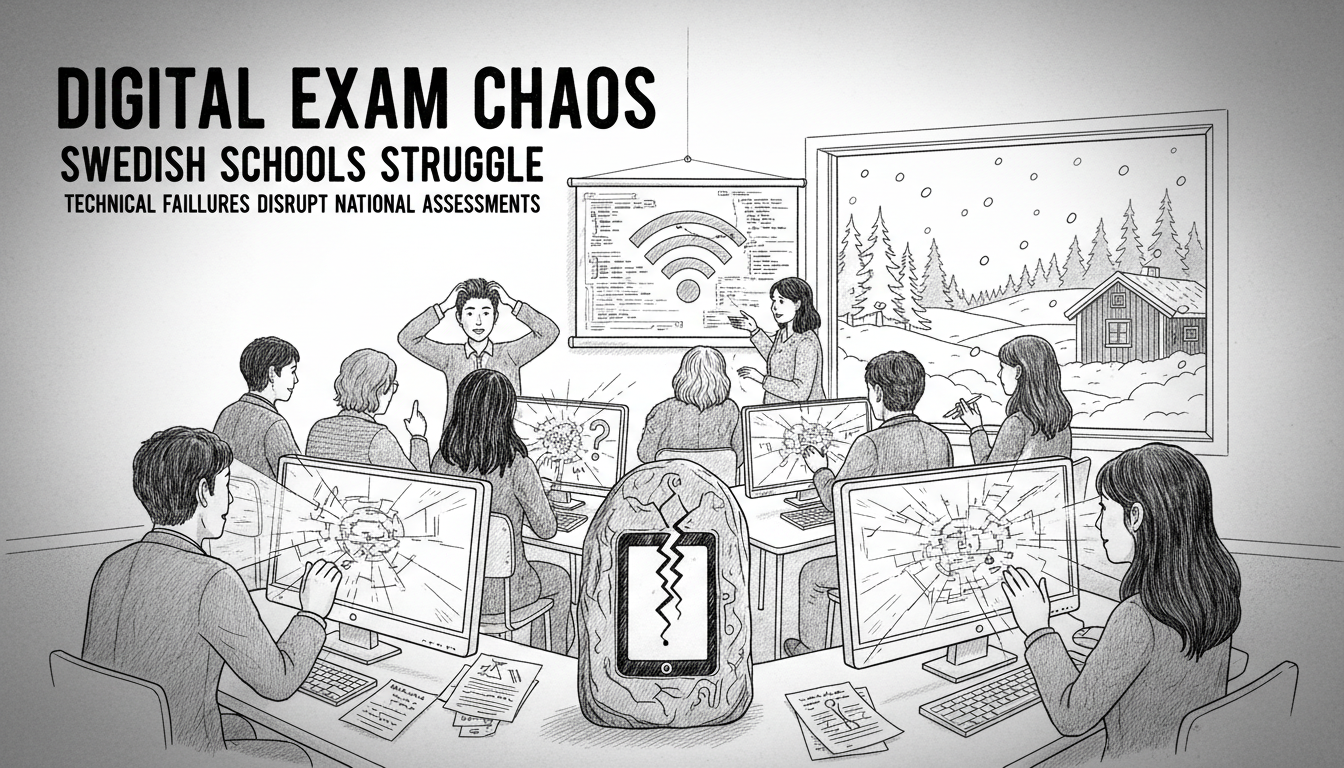 Digital National Exams Test Sparks Chaos in Swedish Schools