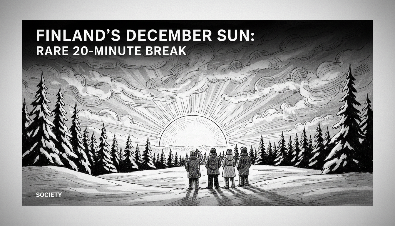 Finland's December Sun: Rare 20-Minute Break
