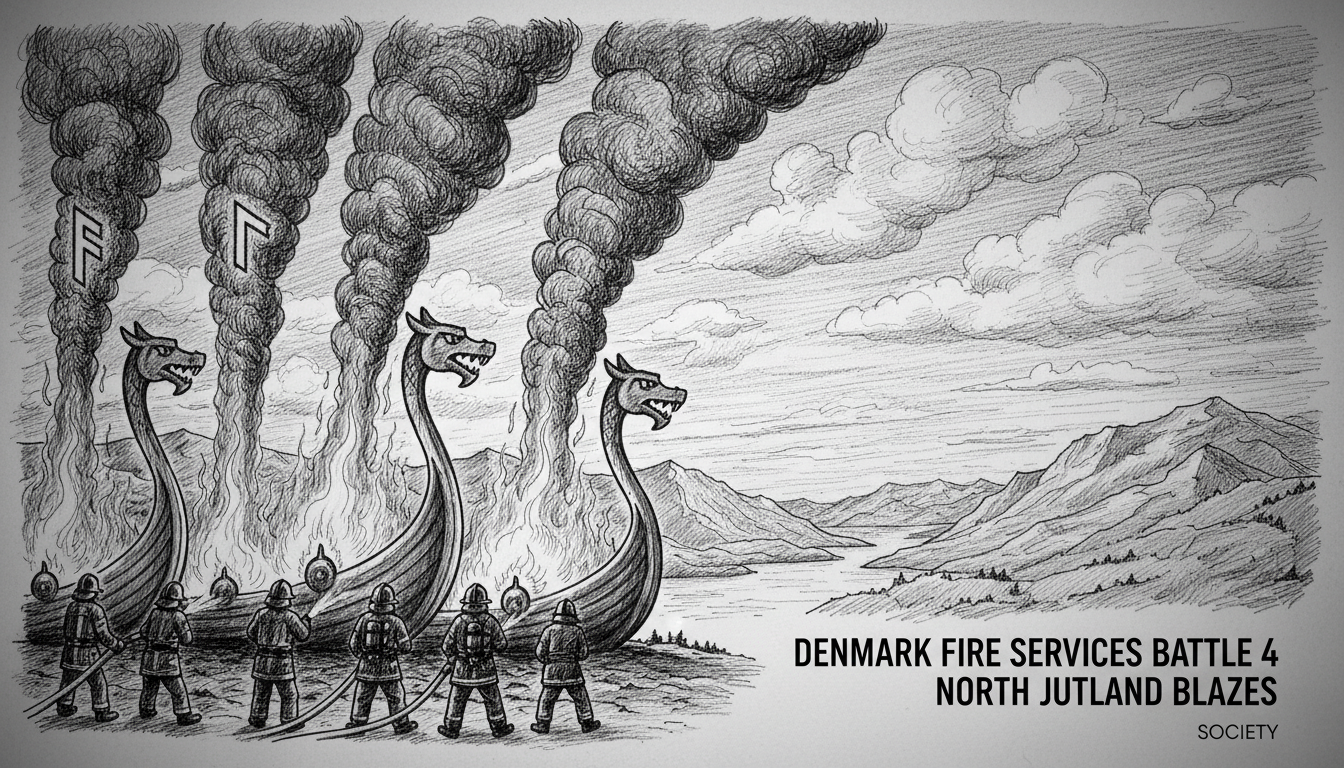 Denmark Fire Services Battle 4 North Jutland Blazes