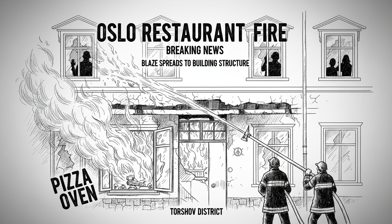 Oslo Restaurant Fire Spreads to Building Structure