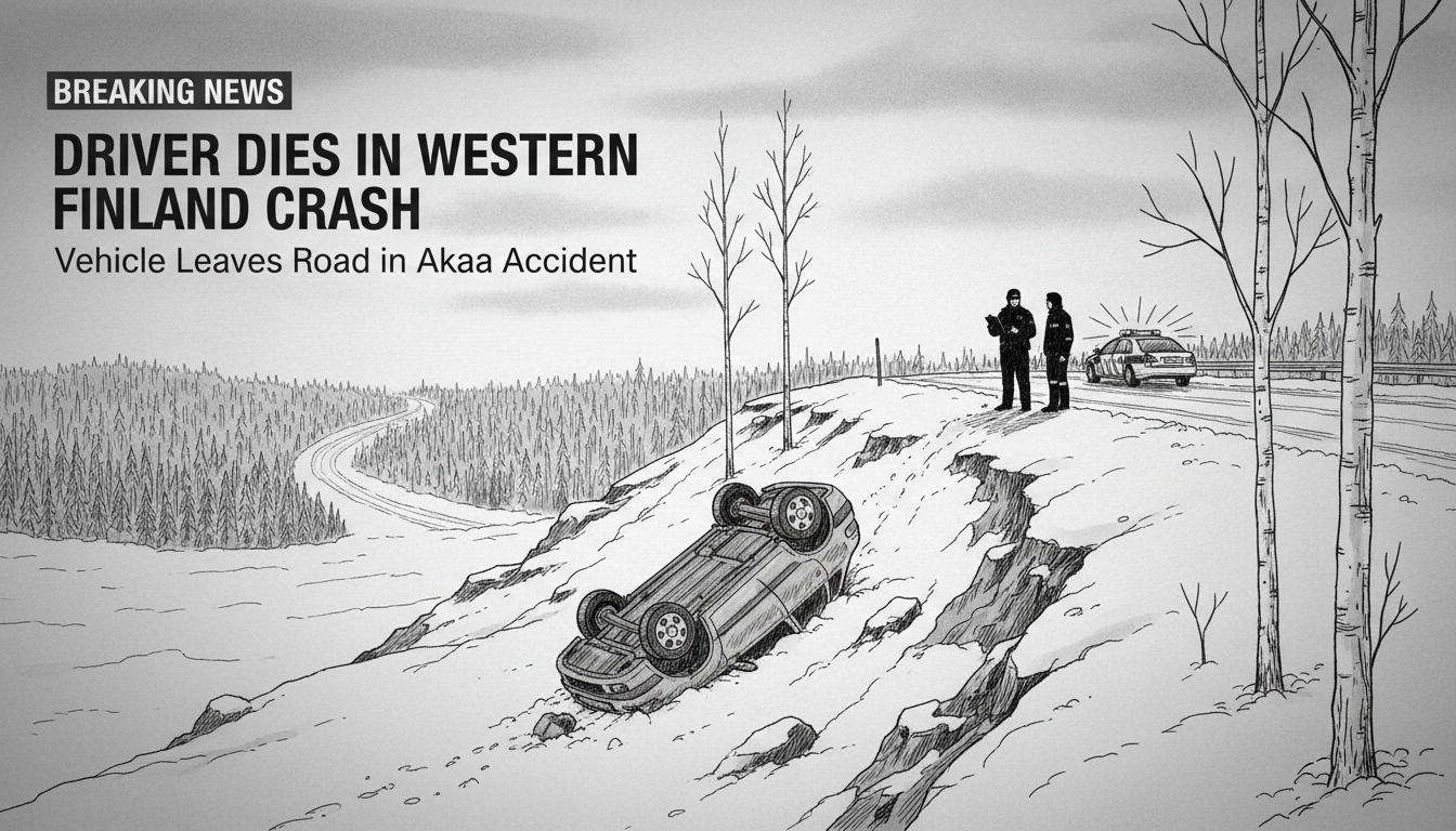 Driver Dies After Vehicle Leaves Road in Western Finland Accident