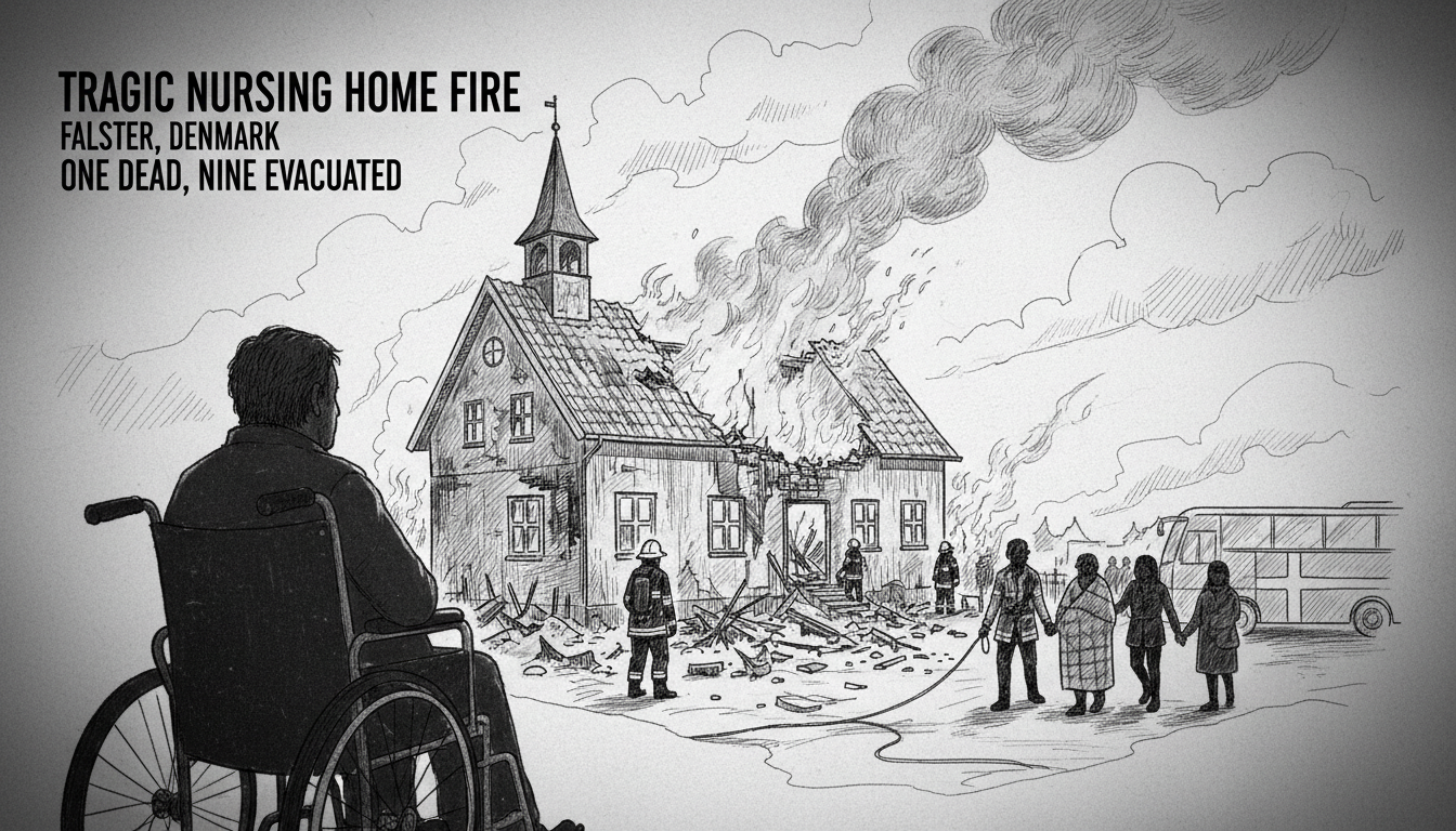 Tragic Nursing Home Fire Claims Life on Danish Island of Falster