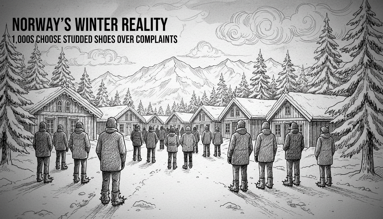 Norway's Winter Reality: 1,000s Choose Studded Shoes Over Complaints