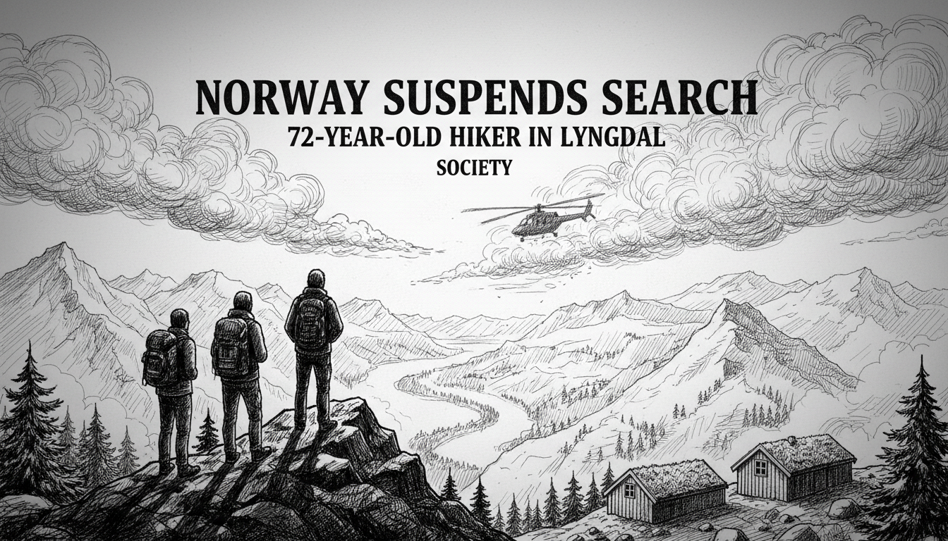 Norway Suspends Search for 72-Year-Old Hiker in Lyngdal