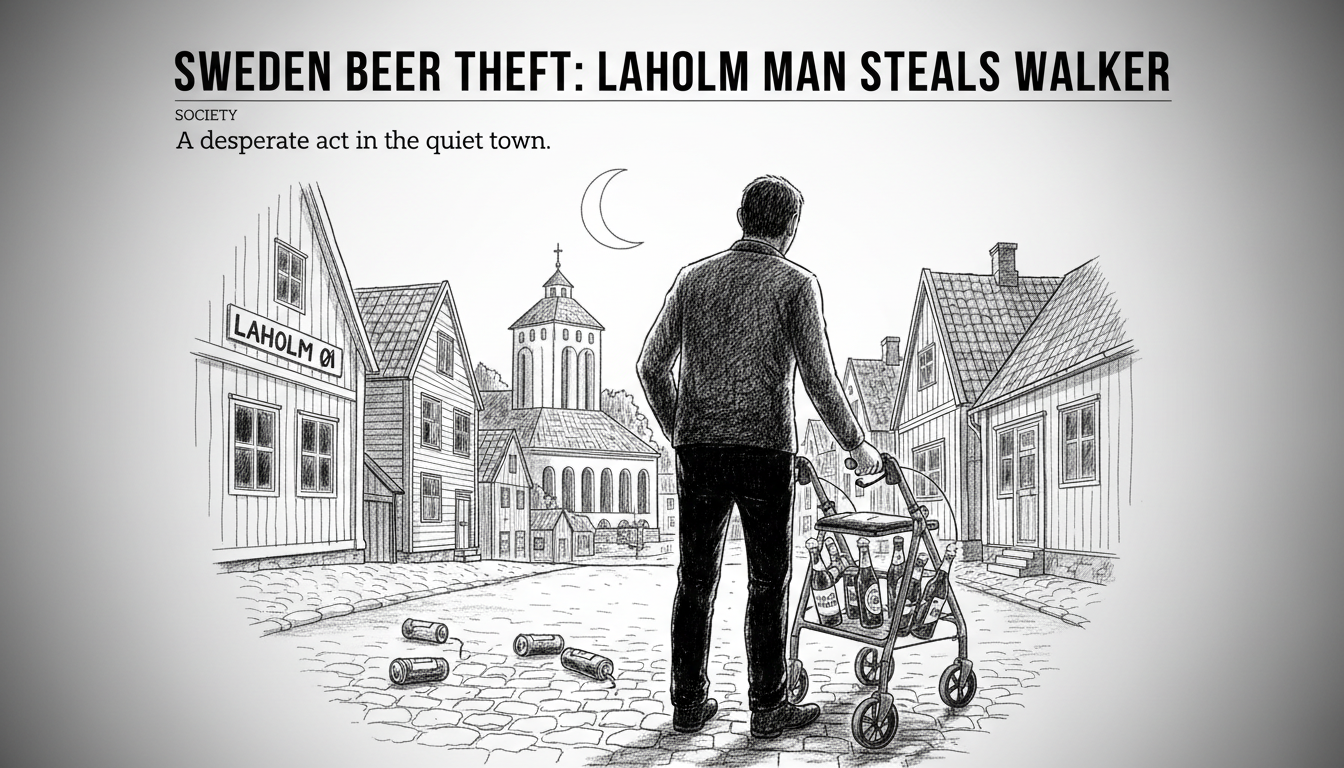 Sweden Beer Theft: Laholm Man Steals Walker