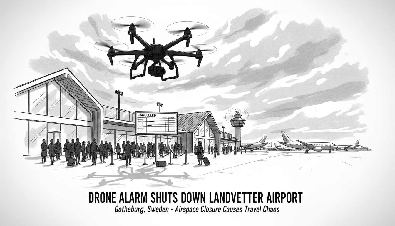 Drone Alarm Shuts Down Airspace at Gothenburg's Landvetter Airport
