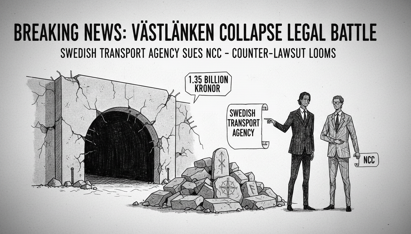 Swedish Transport Agency Sues NCC Over Västlänken Tunnel Collapse