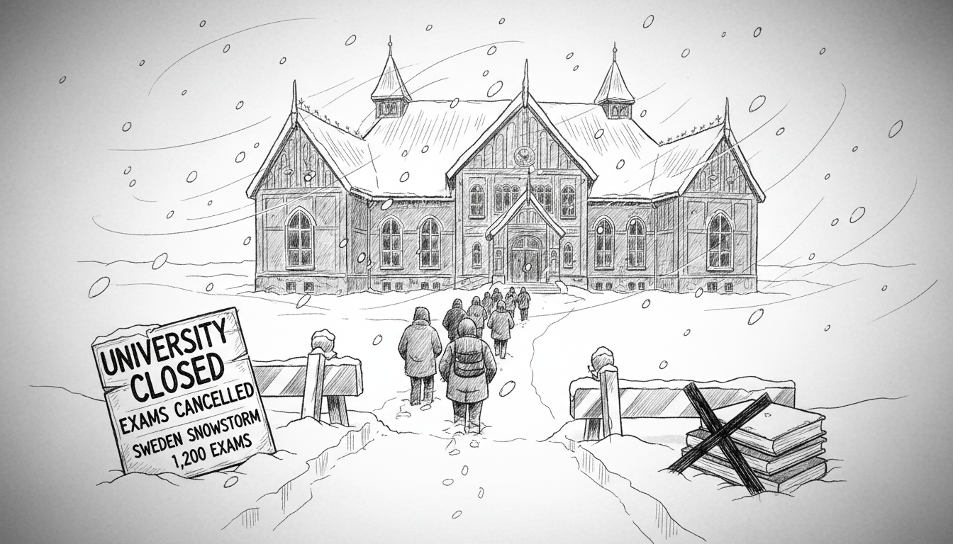 Sweden Snowstorm Shuts University: 1,200 Exams Cancelled