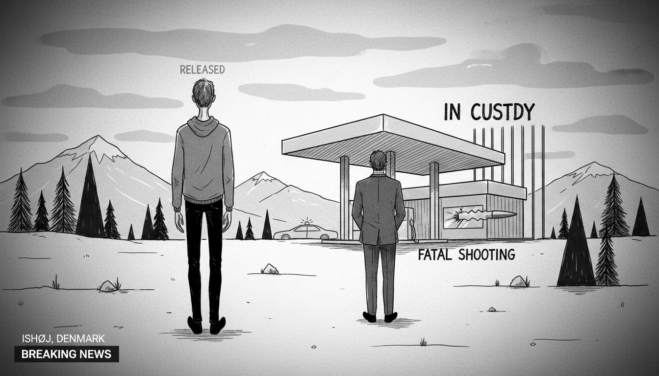 One suspect released in fatal gas station shooting case in Ishøj