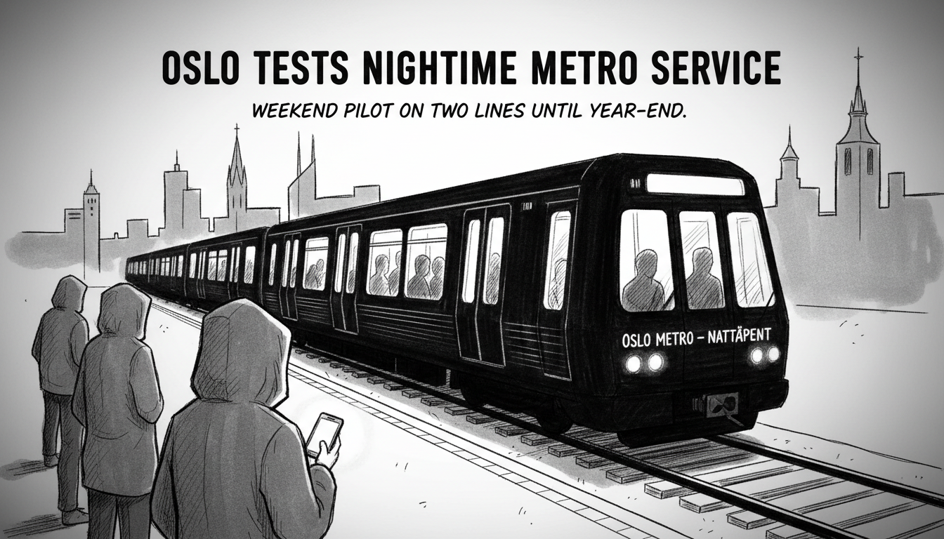 Oslo Tests Nighttime Metro Service on Two Lines