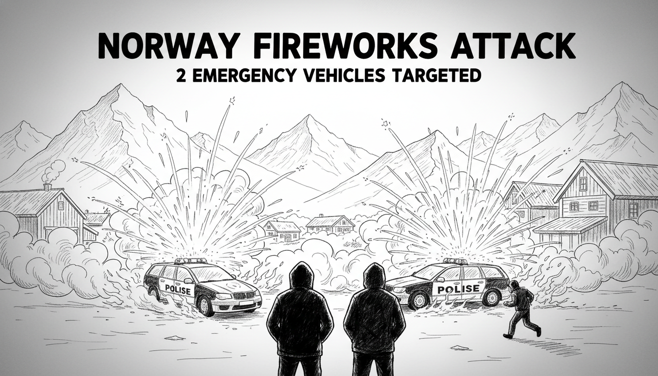 Norway Fireworks Attack: 2 Emergency Vehicles Targeted
