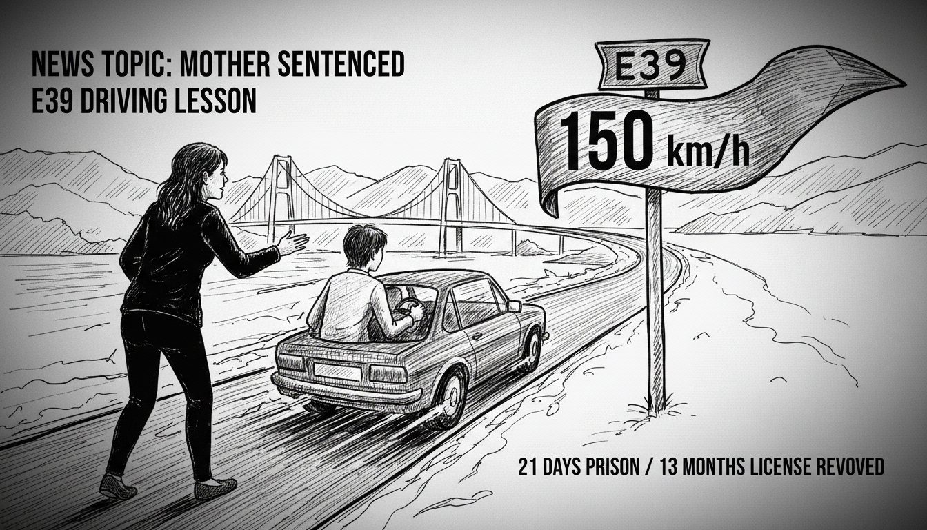 Mother Sentenced After Son's 150 km/h Driving Lesson on E39