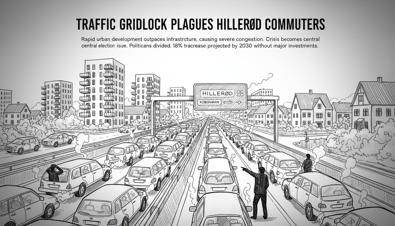 Traffic Gridlock Plagues Hillerød Commuters During Rush Hours