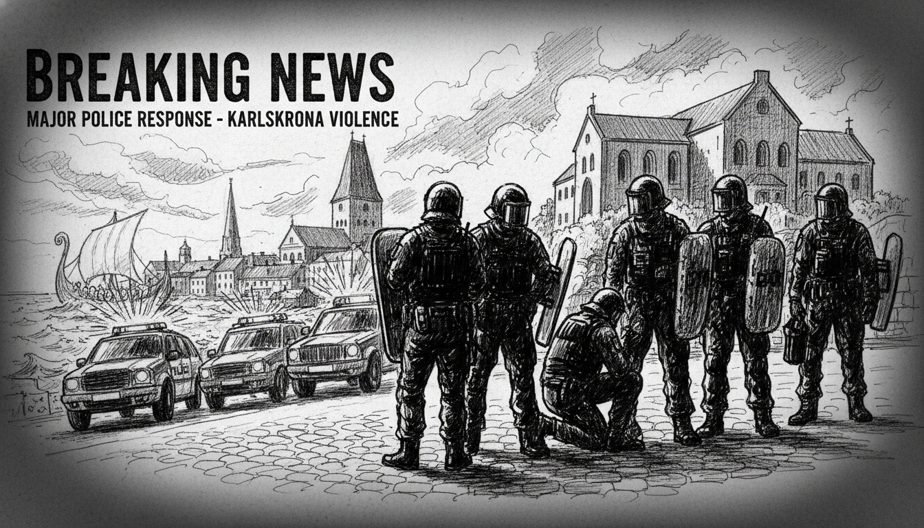 Major Police Response After Violent Incident in Karlskrona