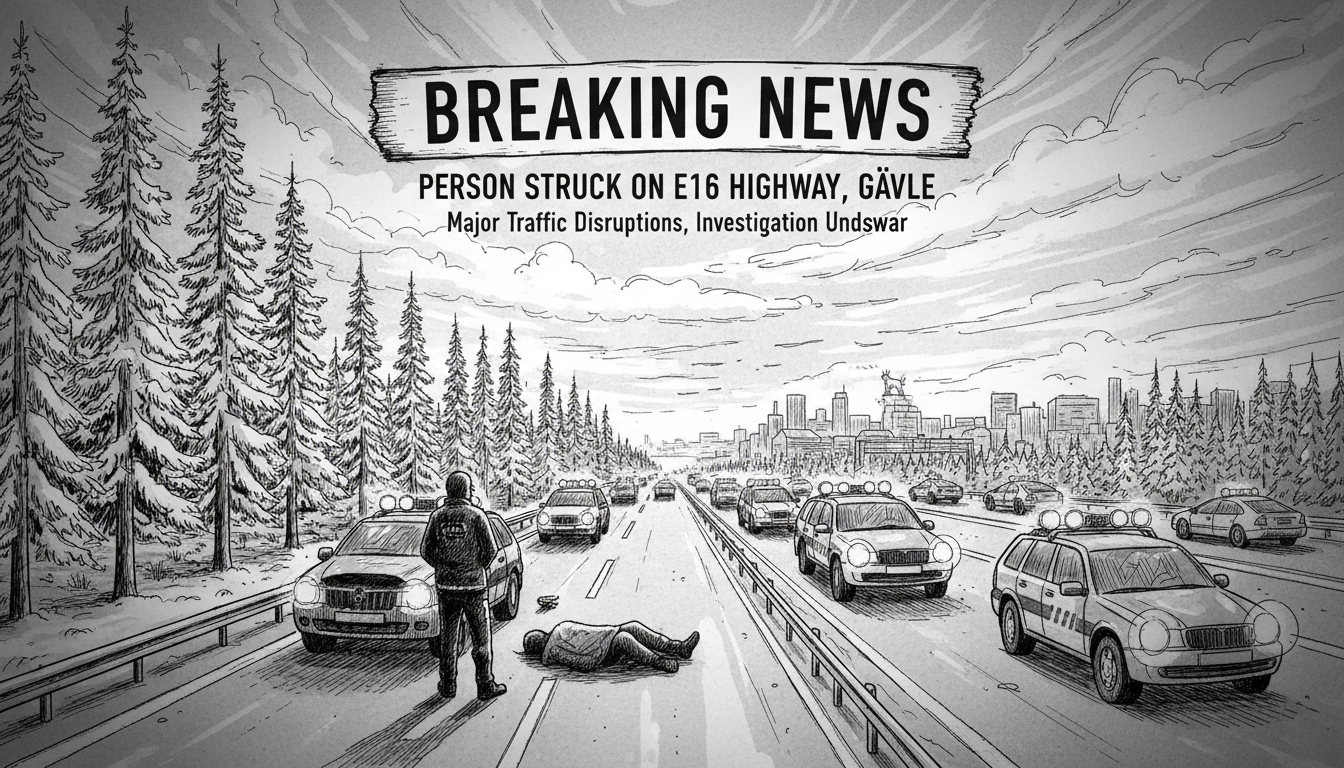 Person Struck on E16 Highway in Gävle
