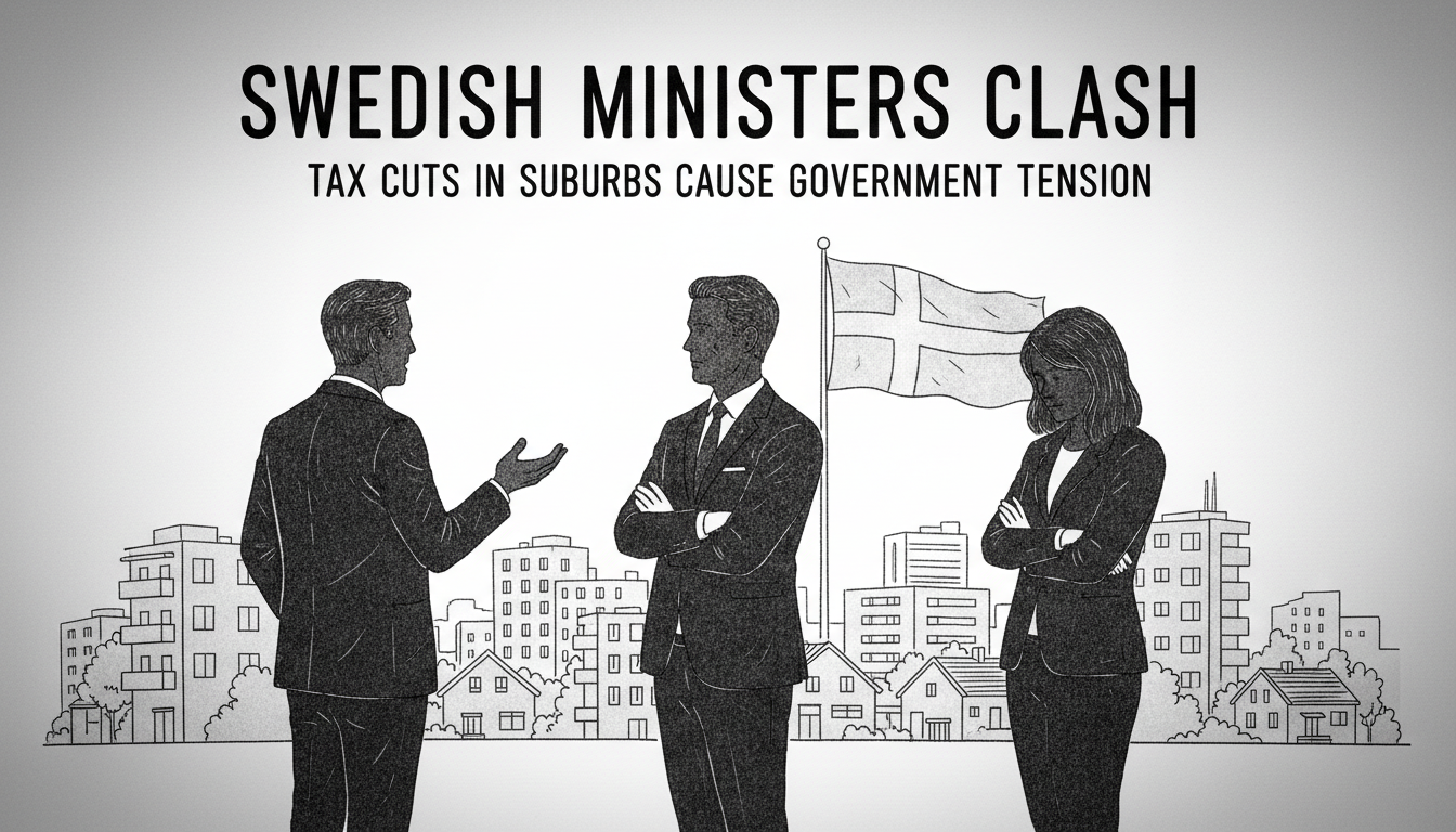 Swedish Ministers Clash Over Proposed Tax Cuts in Suburbs