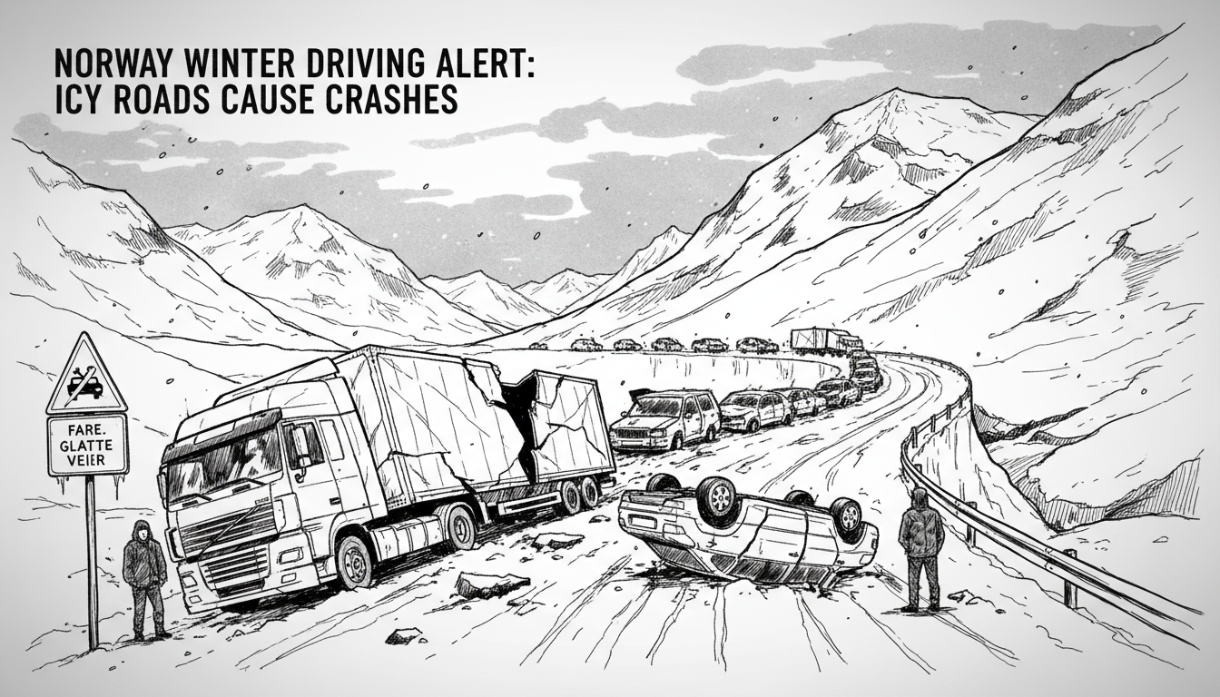 Norway Winter Driving Alert: Icy Roads Cause Crashes