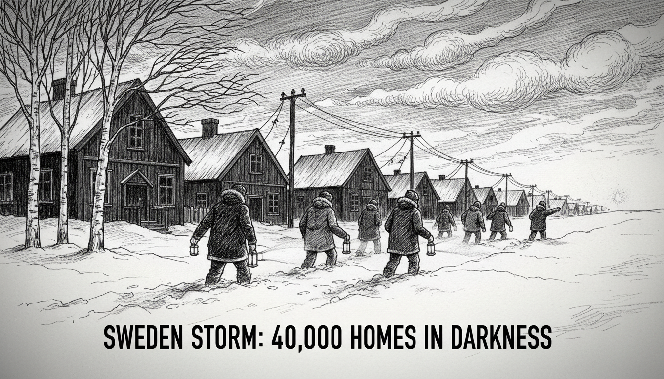 Sweden Storm Power Outages: 40,000 Homes Dark for Week