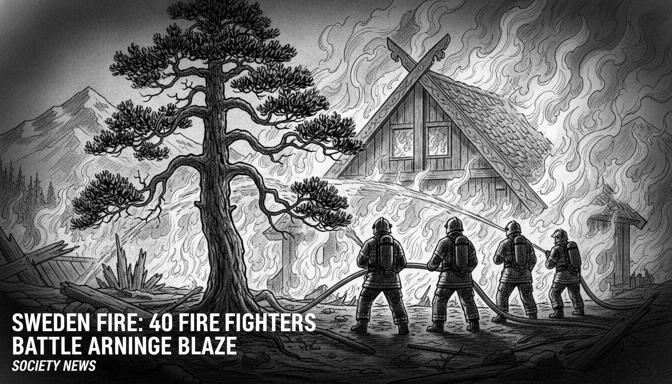 Sweden Fire: 40 Firefighters Battle Arninge Blaze
