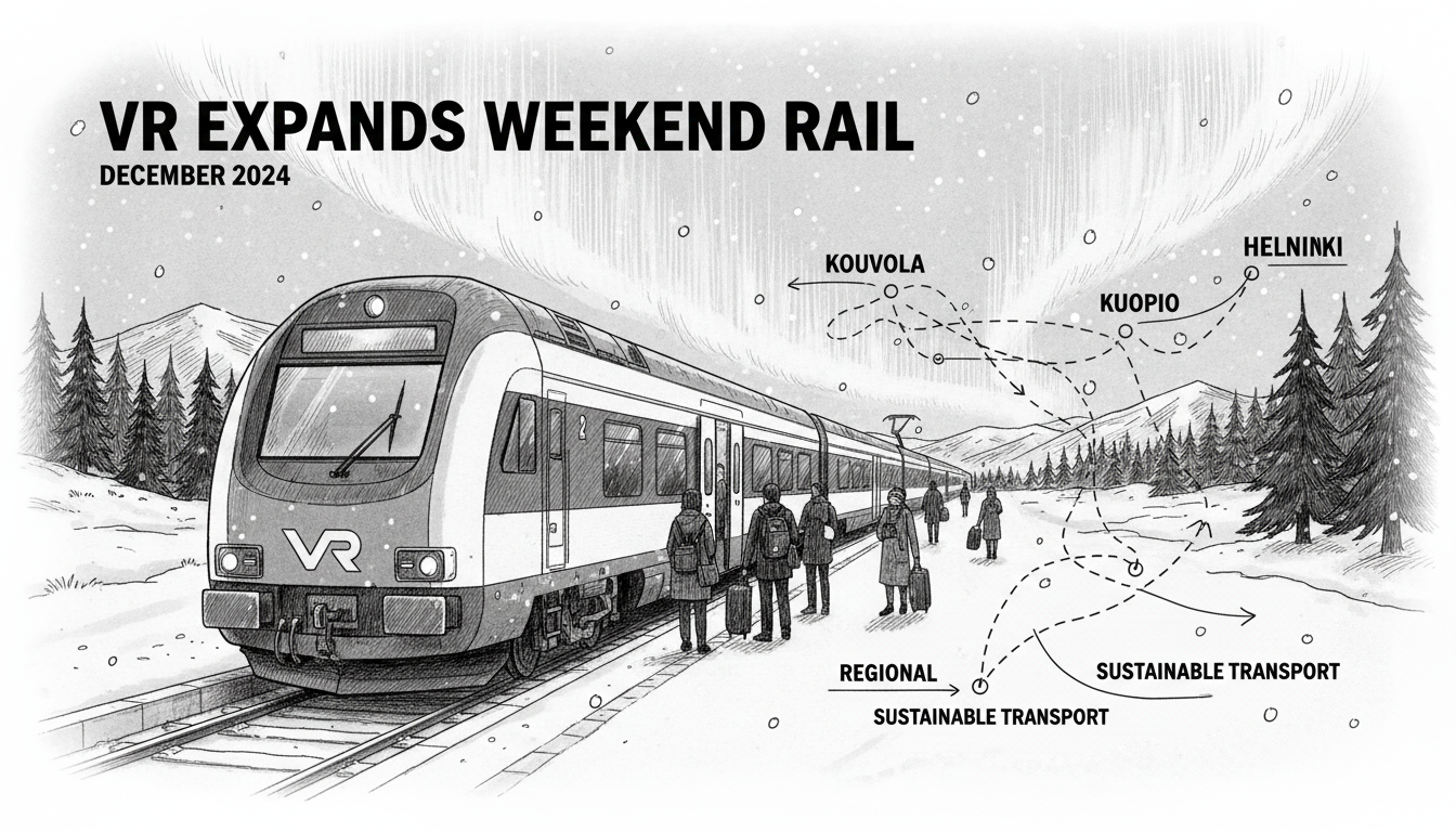 VR Expands Weekend Rail Services from Kouvola to Helsinki and Kuopio