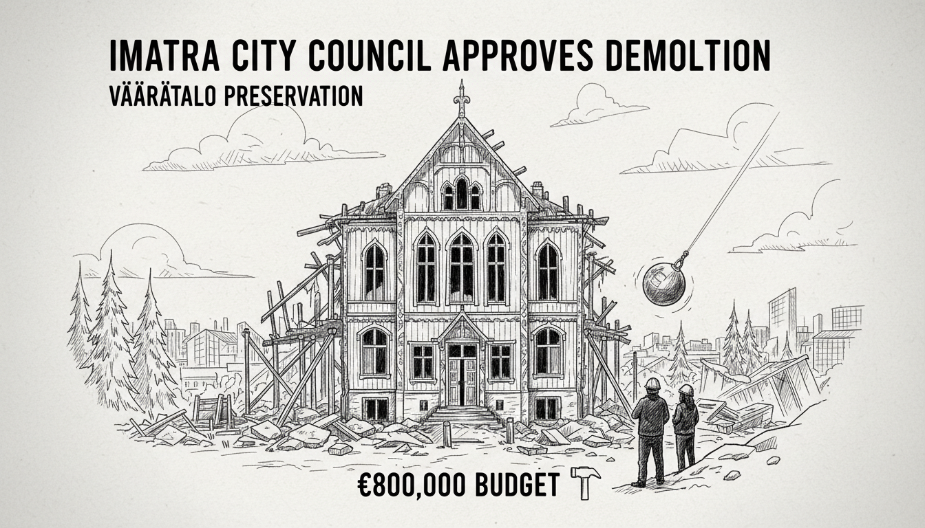 Imatra City Council Moves to Demolish Historic Väärätalo Building