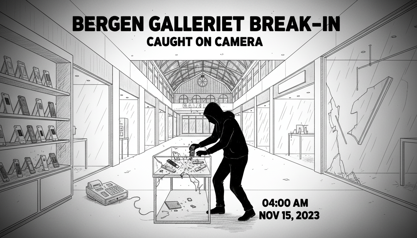 Bergen Shopping Center Break-In Caught on Camera