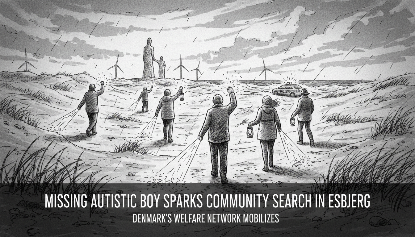 Missing Autistic Boy Sparks Community Search in Esbjerg
