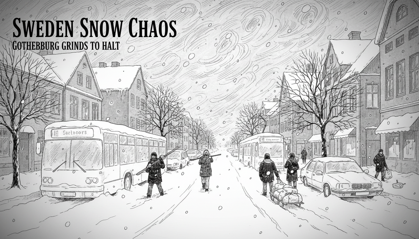 Sweden Snow Chaos: Gothenburg Grinds to a Halt