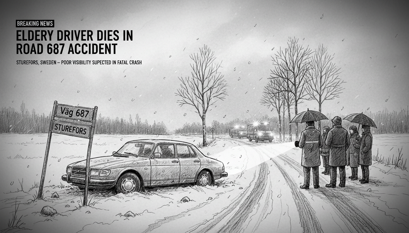 Elderly Driver Dies in Road 687 Accident Near Sturefors