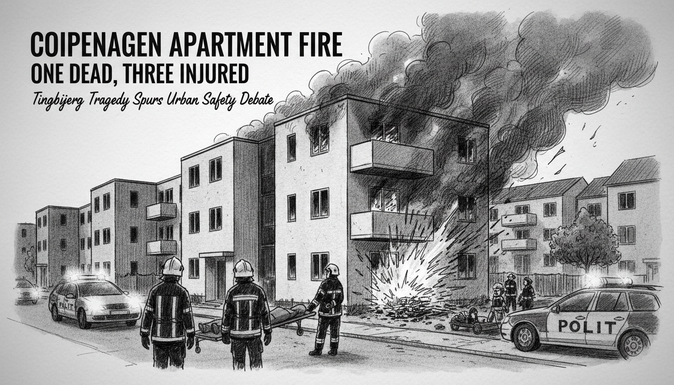 Copenhagen Apartment Fire Leaves One Dead and Three Injured