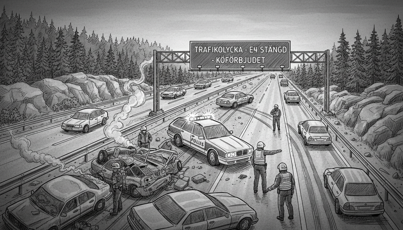 Wrong-Way Drivers Create Chaos on Swedish Highway After Collision