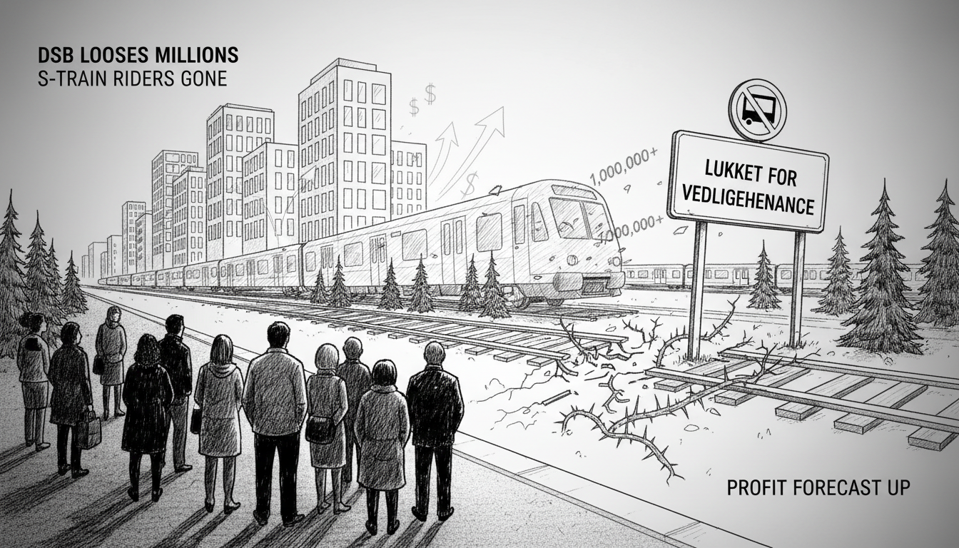 DSB Loses Millions of S-train Rides Due to Track Maintenance