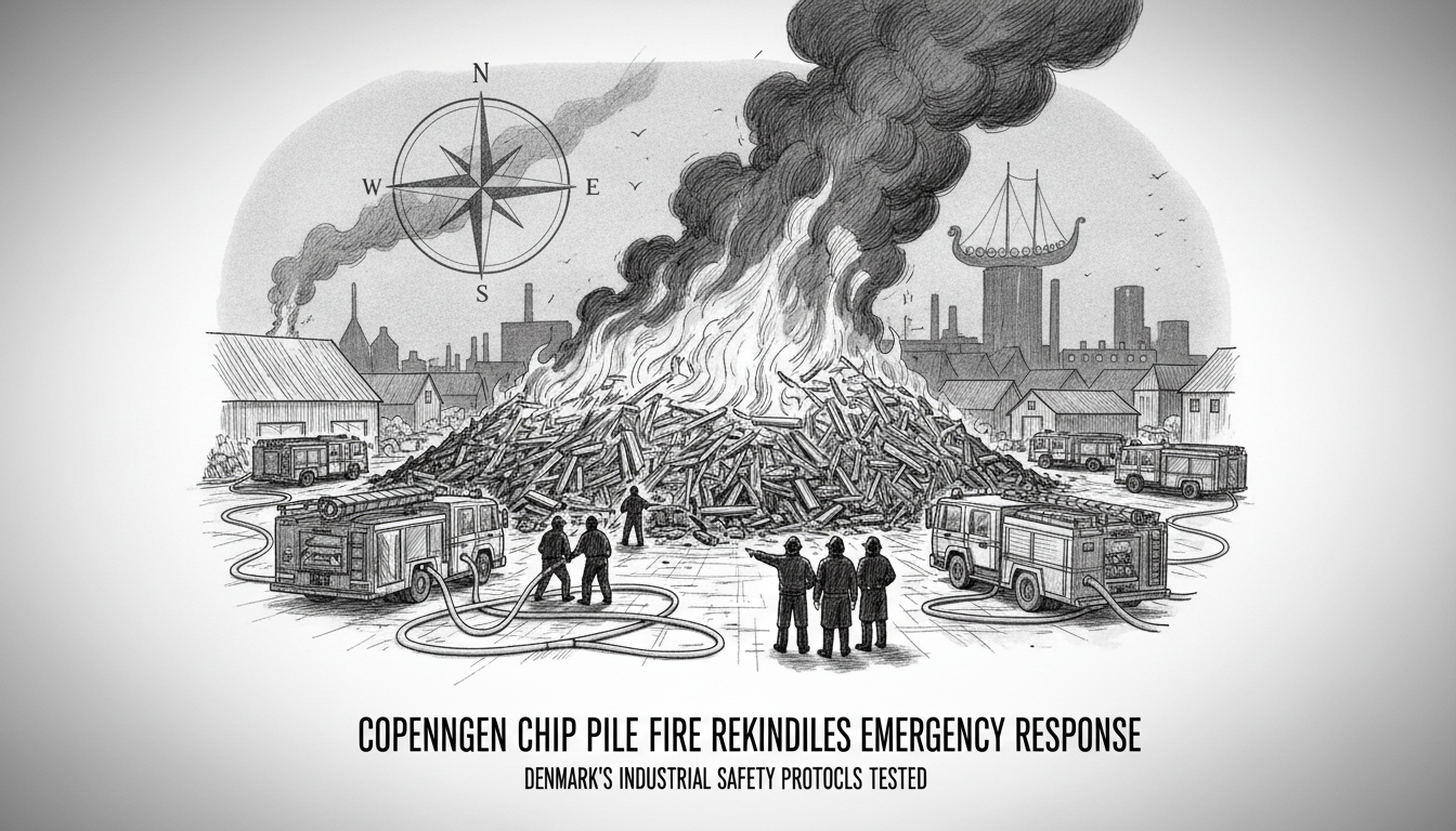 Copenhagen Chip Pile Fire Rekindles Emergency Response