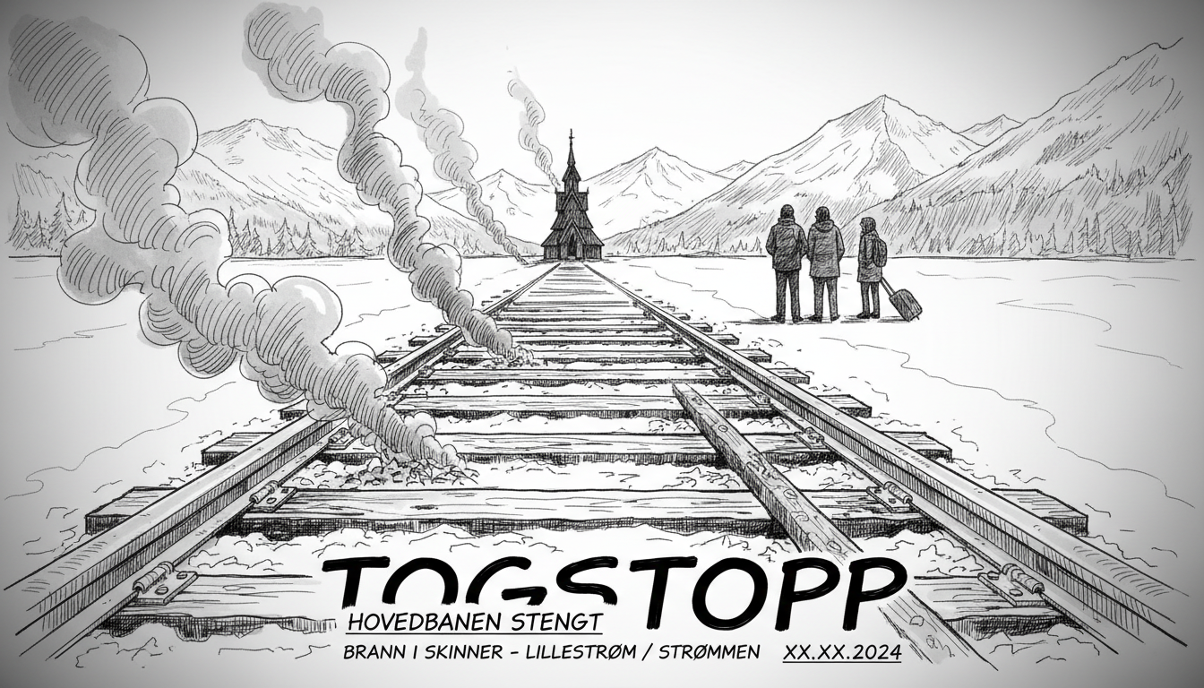 Main Railway Line Closed Between Lillestrøm and Strømmen