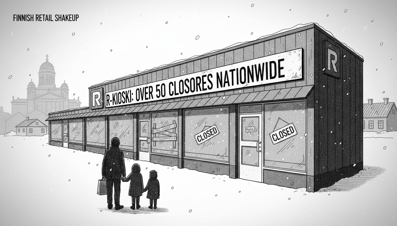 Finnish Retail Chain Announces Major Network Restructuring with Over 50 Closures Nationwide