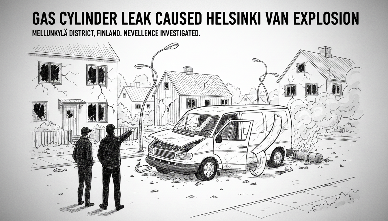 Gas Cylinder Leak Caused Helsinki Van Explosion