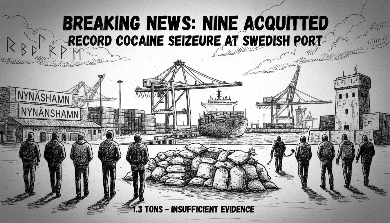 Nine Acquitted in Record Cocaine Seizure at Swedish Port