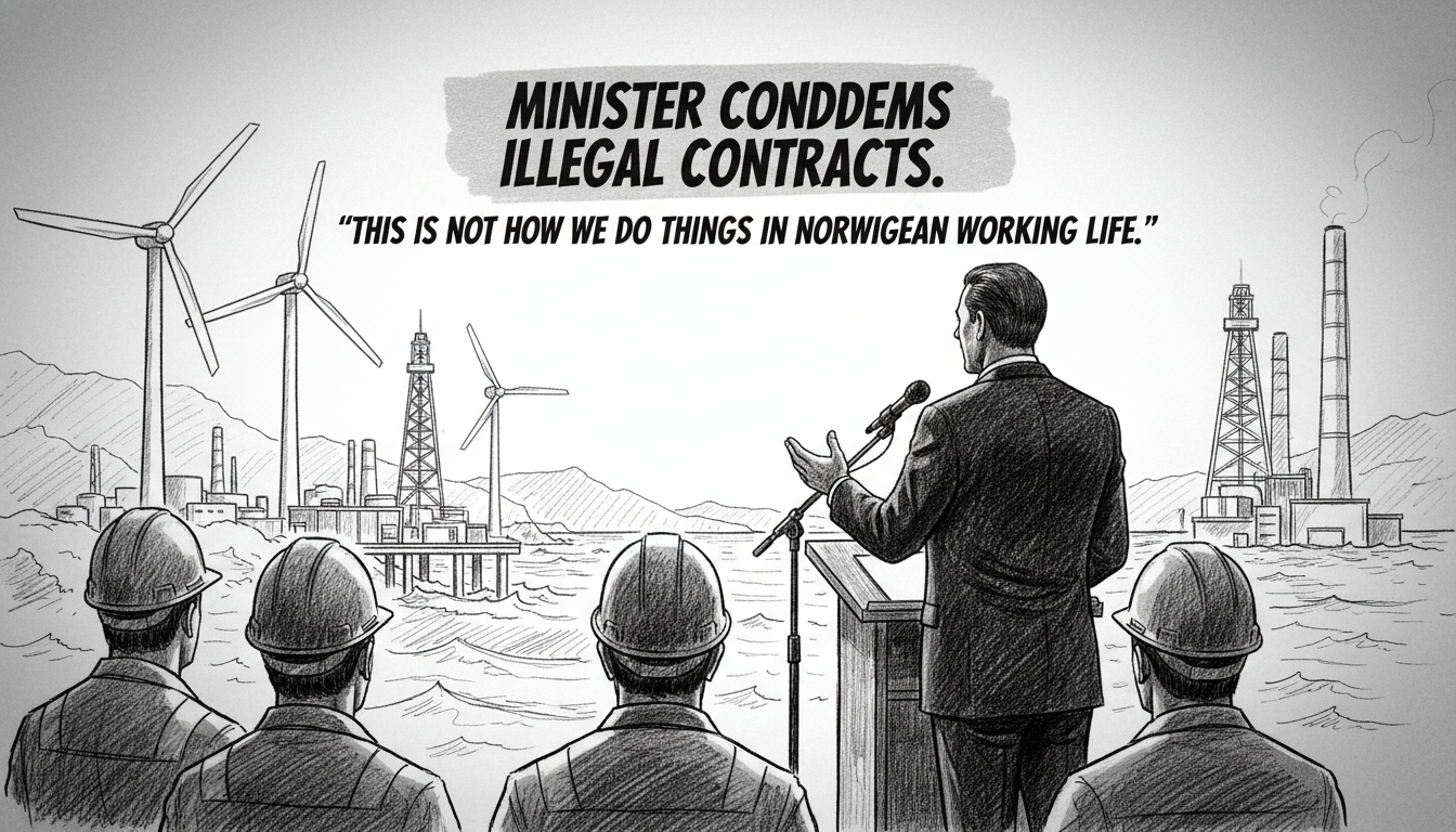 Minister Condemns Illegal Worker Contracts at Energy Facilities