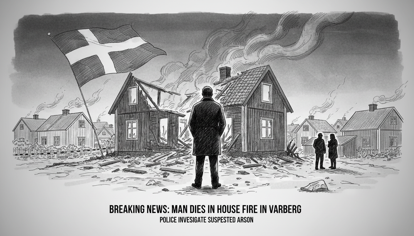 Man Dies in House Fire in Varberg