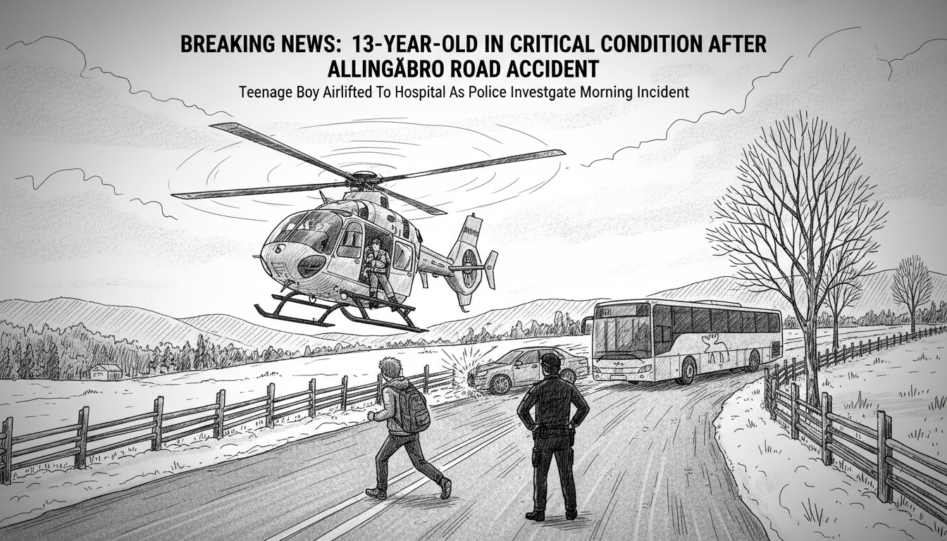 13-Year-Old in Critical Condition After Road Accident
