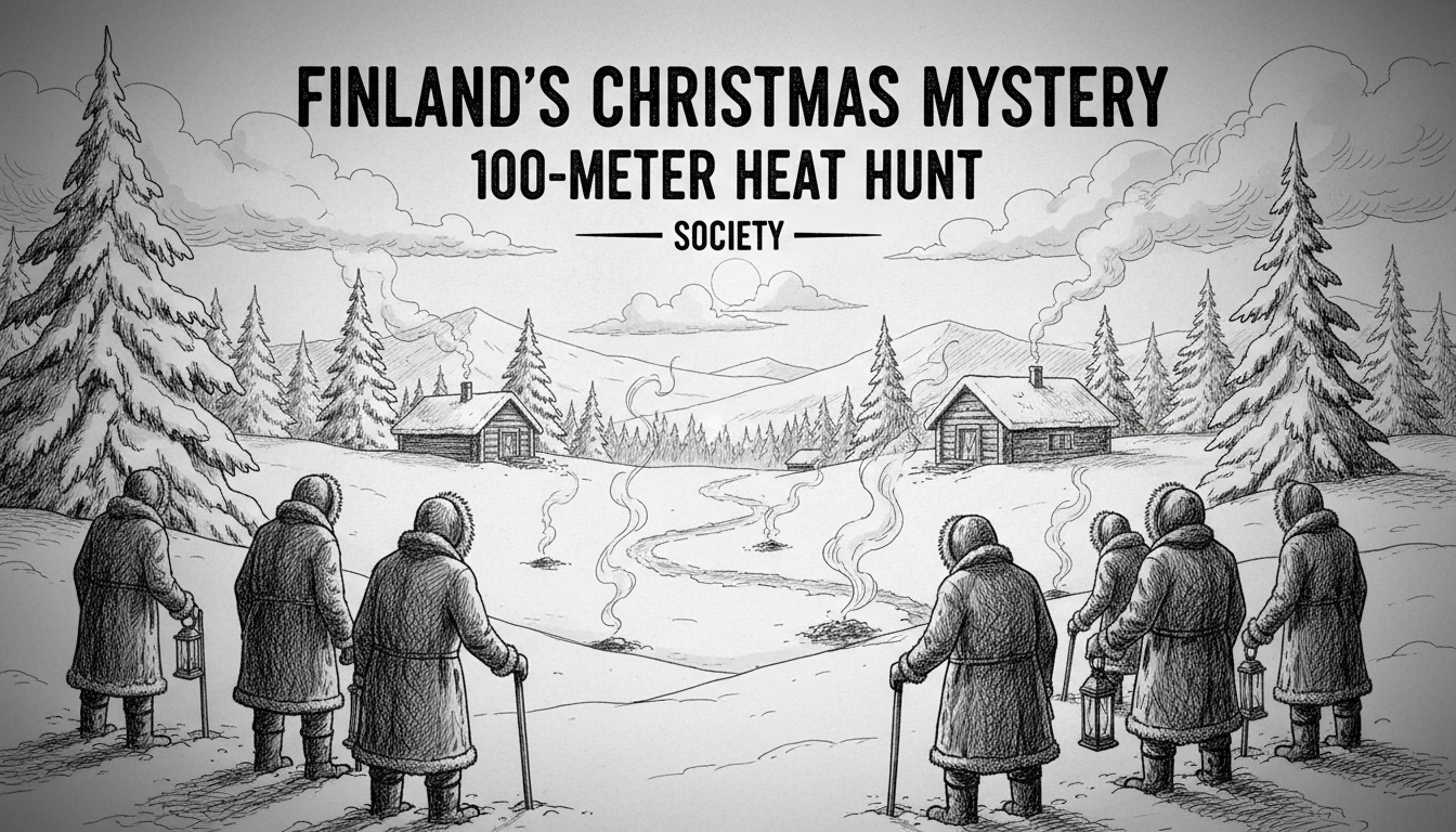 Finland's Christmas Mystery: 100-Meter Heat Hunt