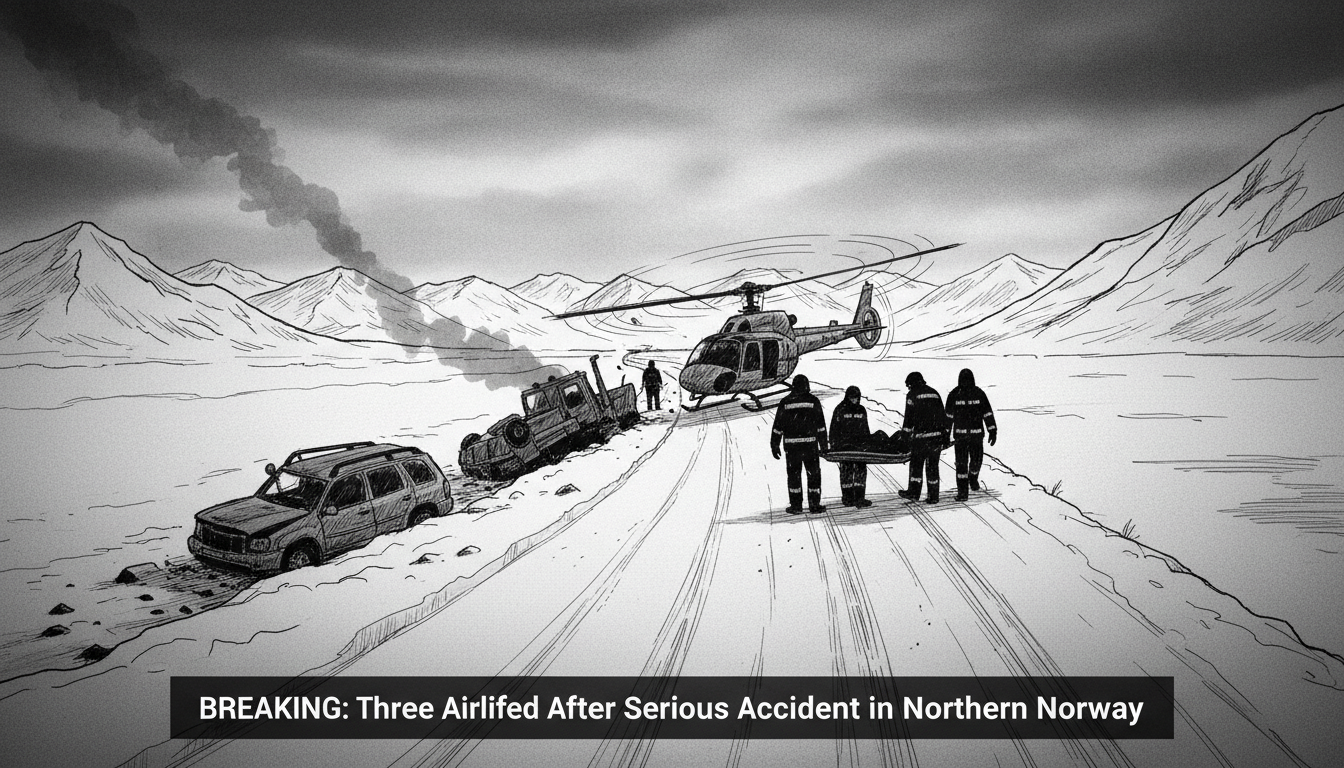 Three Airlifted After Serious Accident in Northern Norway