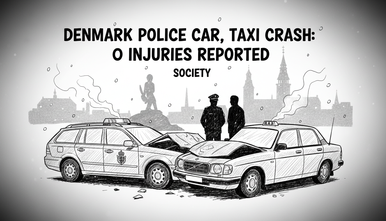 Denmark Police Car, Taxi Crash: 0 Injuries Reported