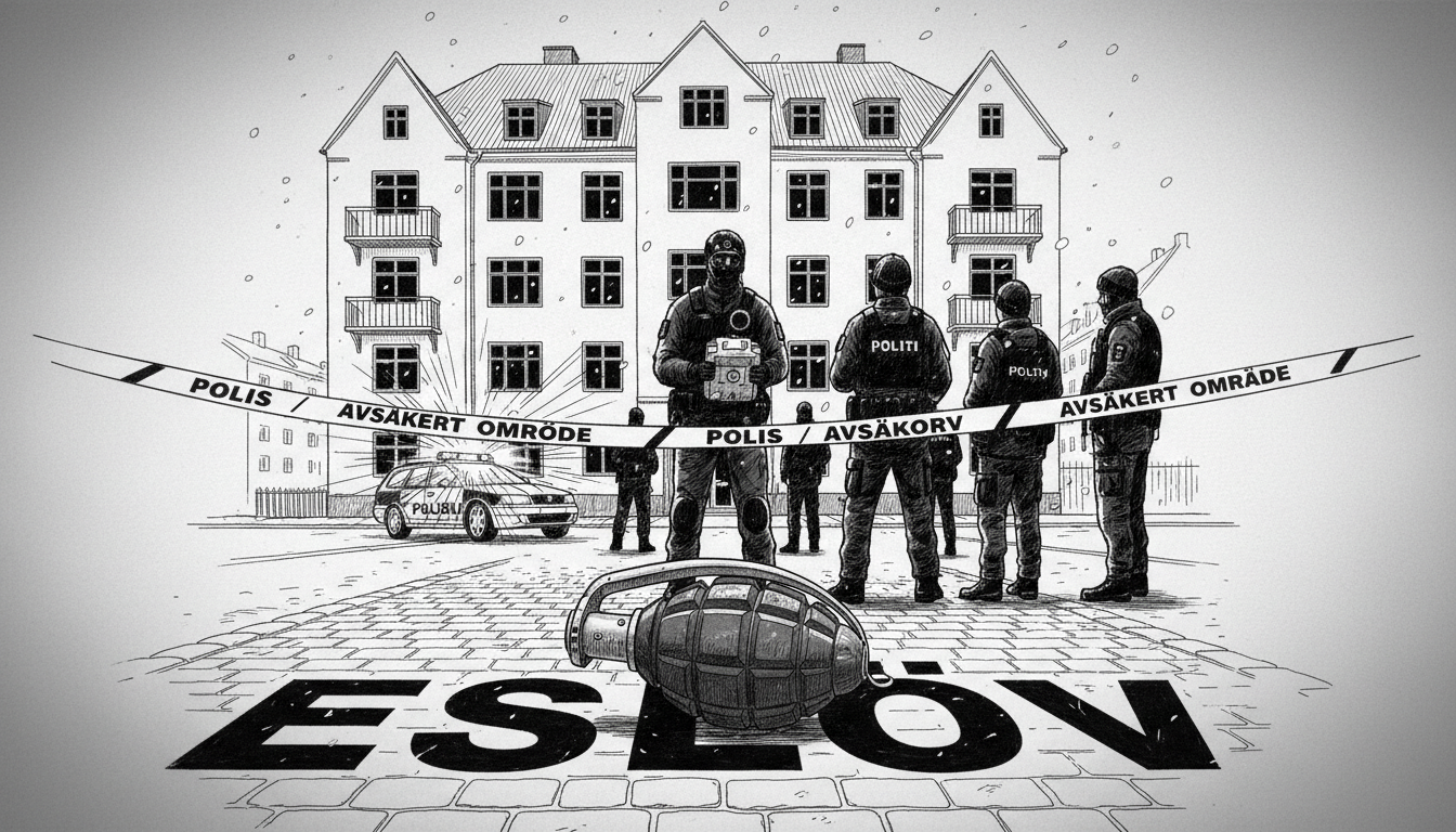 Police Find Live Grenade in Eslöv Sweden Evacuation
