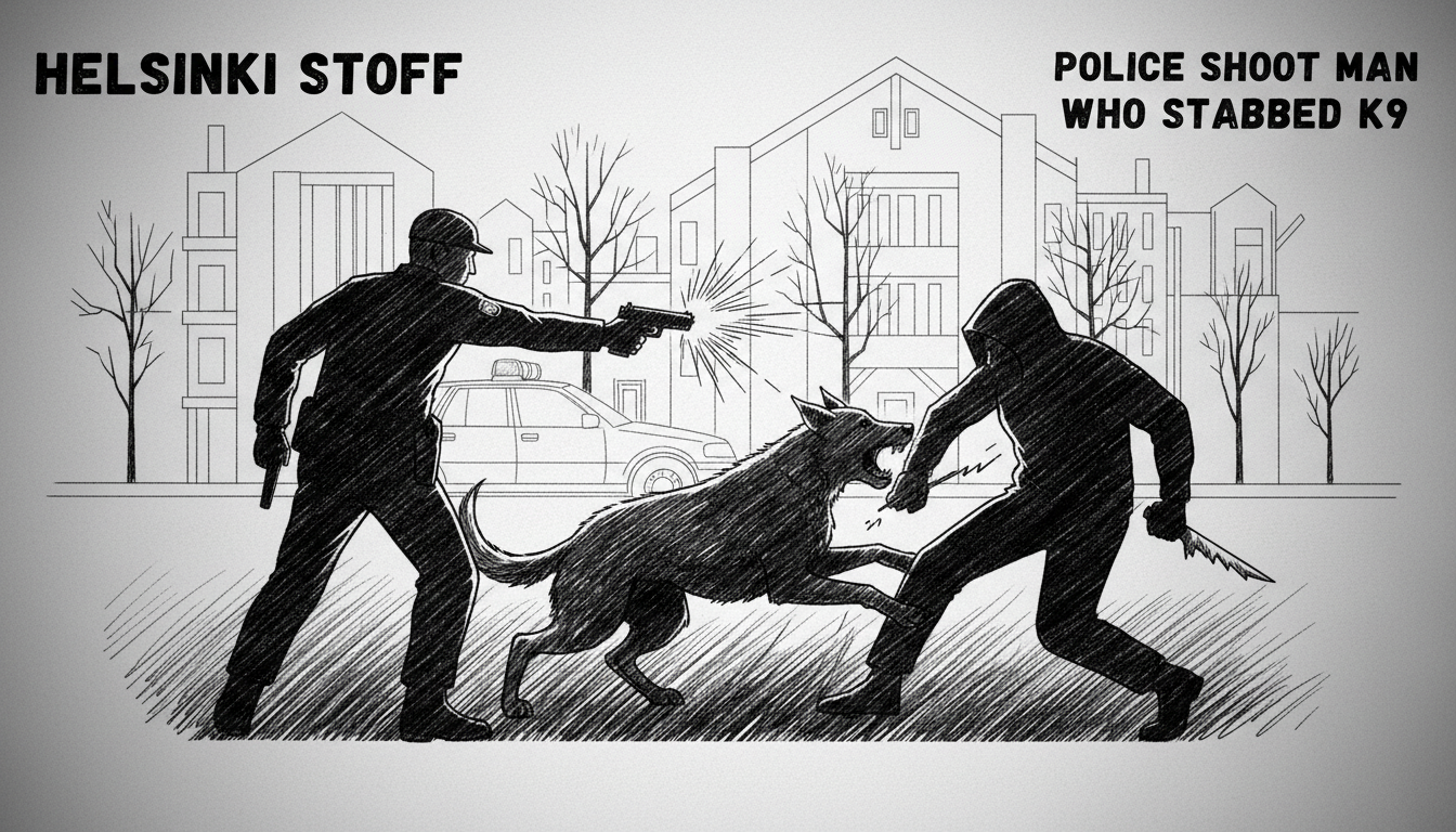 Police shoot man who stabbed K9 officer in Helsinki standoff