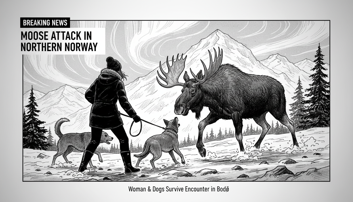 Woman Attacked by Moose While Walking Dogs in Northern Norway