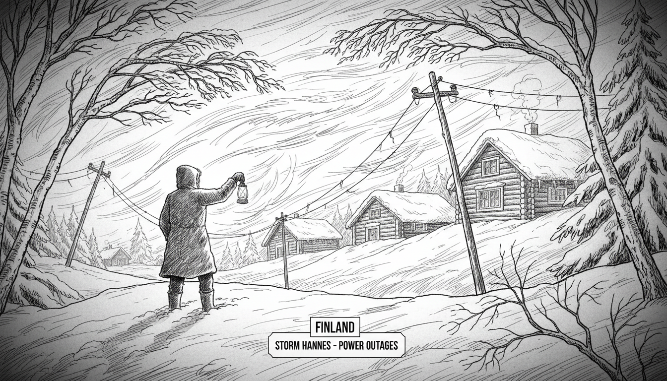 Finland Storm Hannes Hits Central Finland: Power Outages